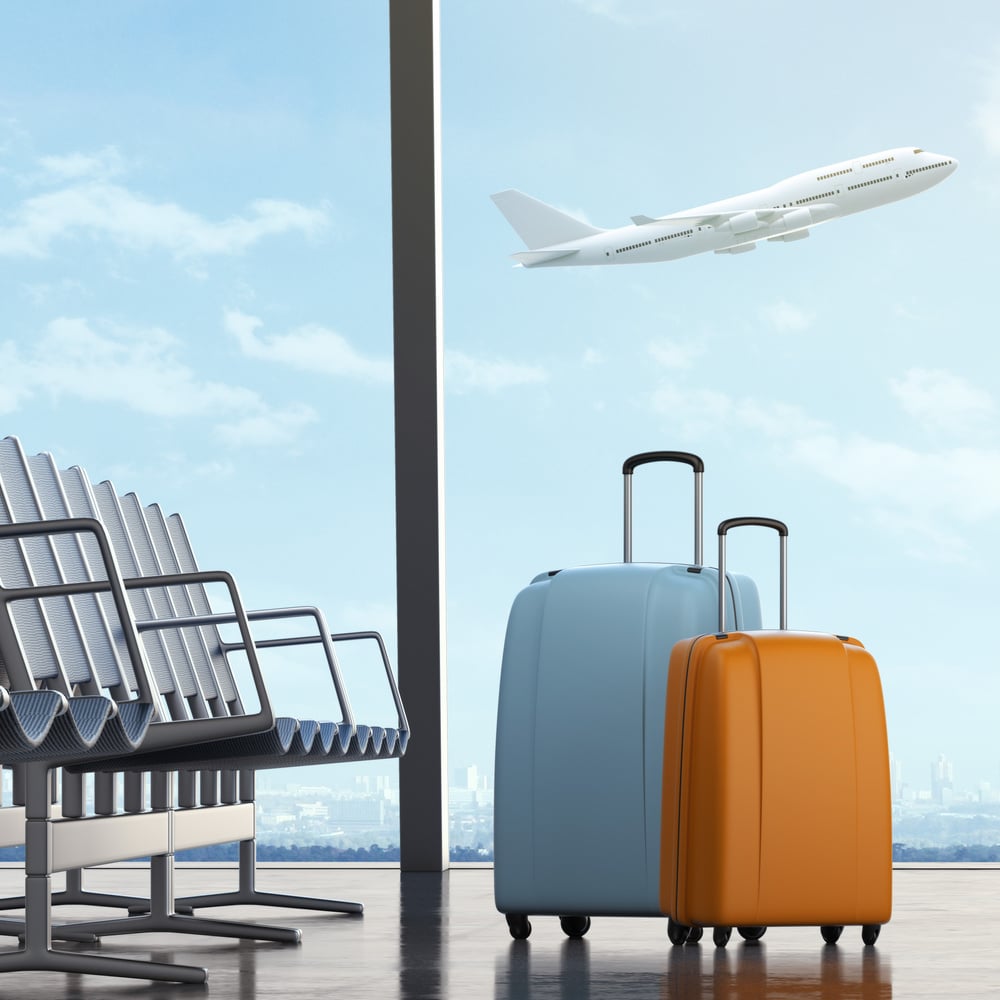 Suitcases in airport